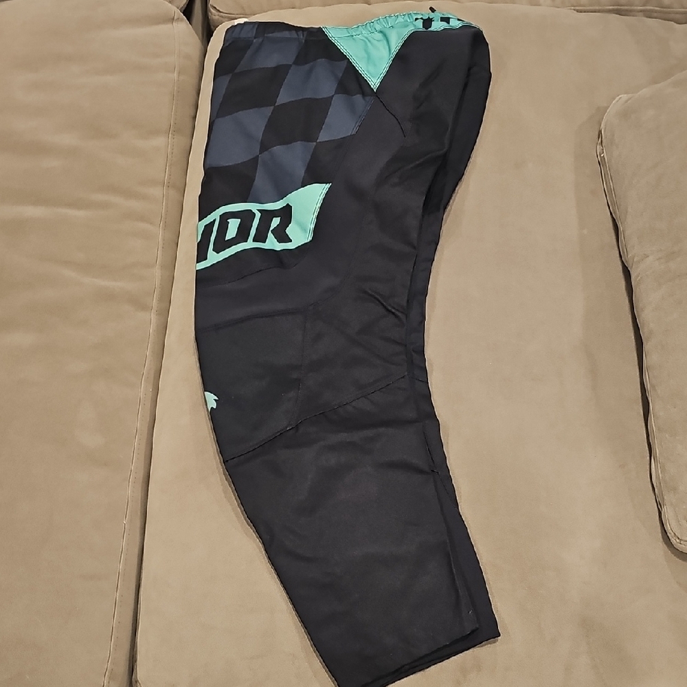 thor Navy and Teal Motocross Pants